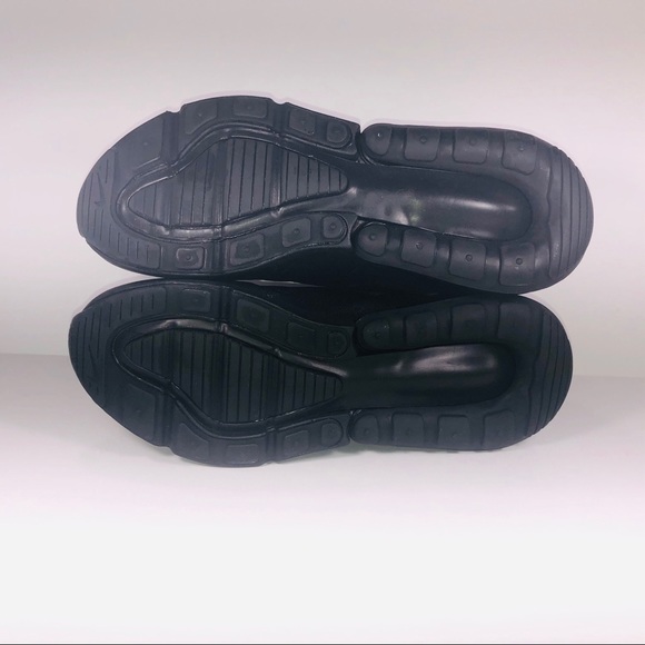 Nike Air Max 270 GS Triple Black Athletic Sneakers - Picture 7 of 9
